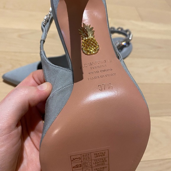 Aquazzura Love Link Sling 105 in Gray - Picture 6 of 11